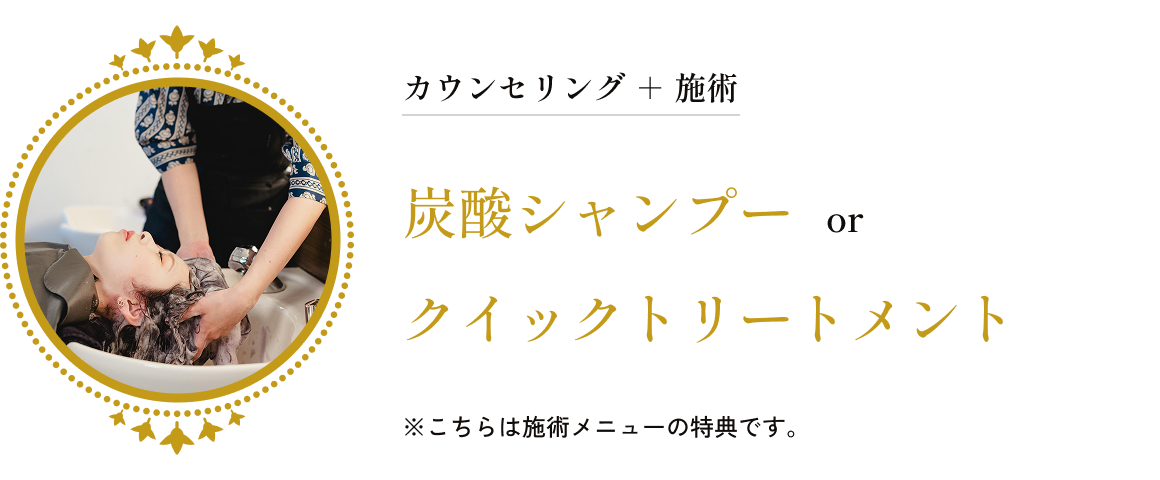 炭酸シャンプー or クイックトリートメント